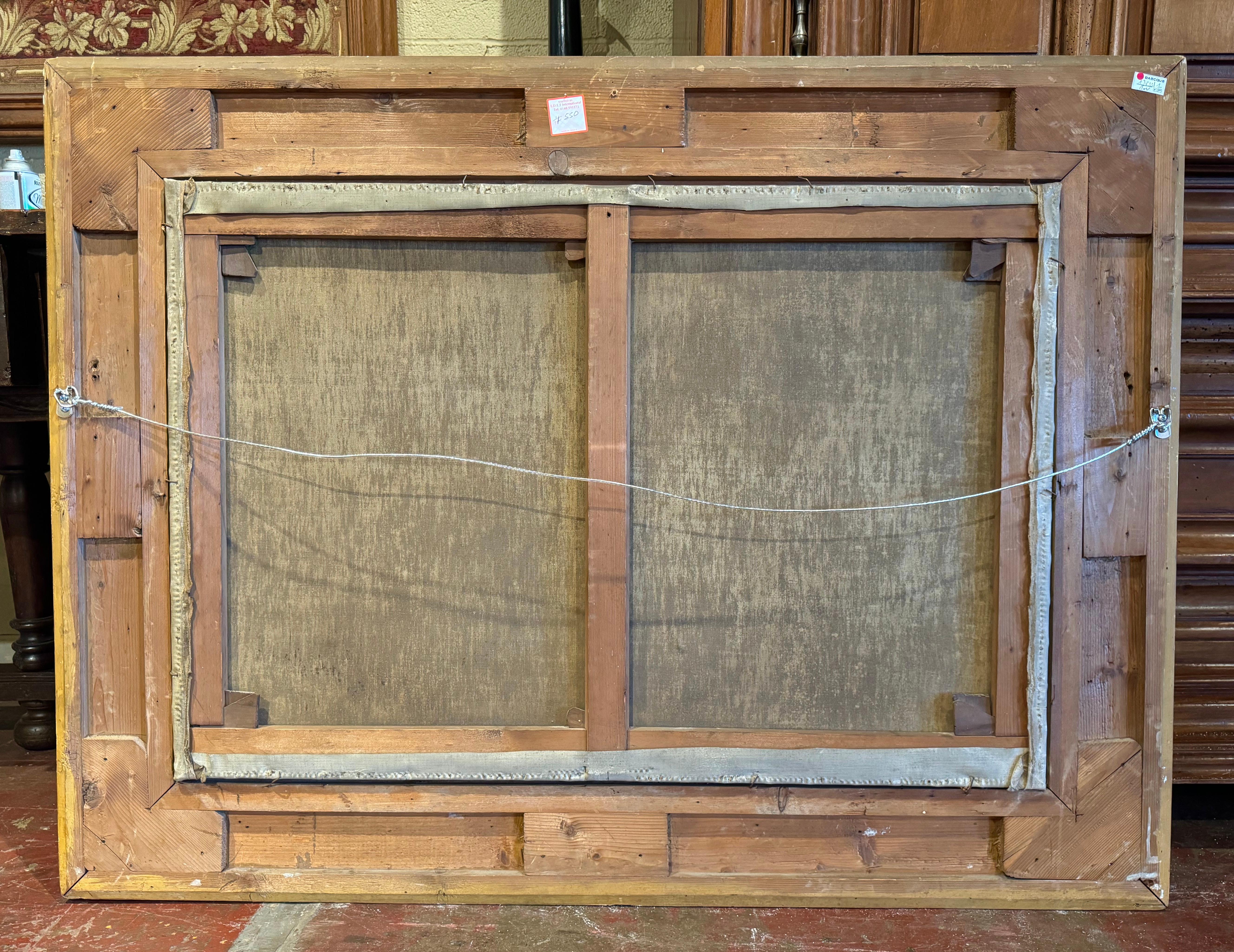 Ölgemälde auf Leinwand Kuh in geschnitztem Rahmen, signiert Charles Humbert, 19. Jahrhundert im Angebot 5