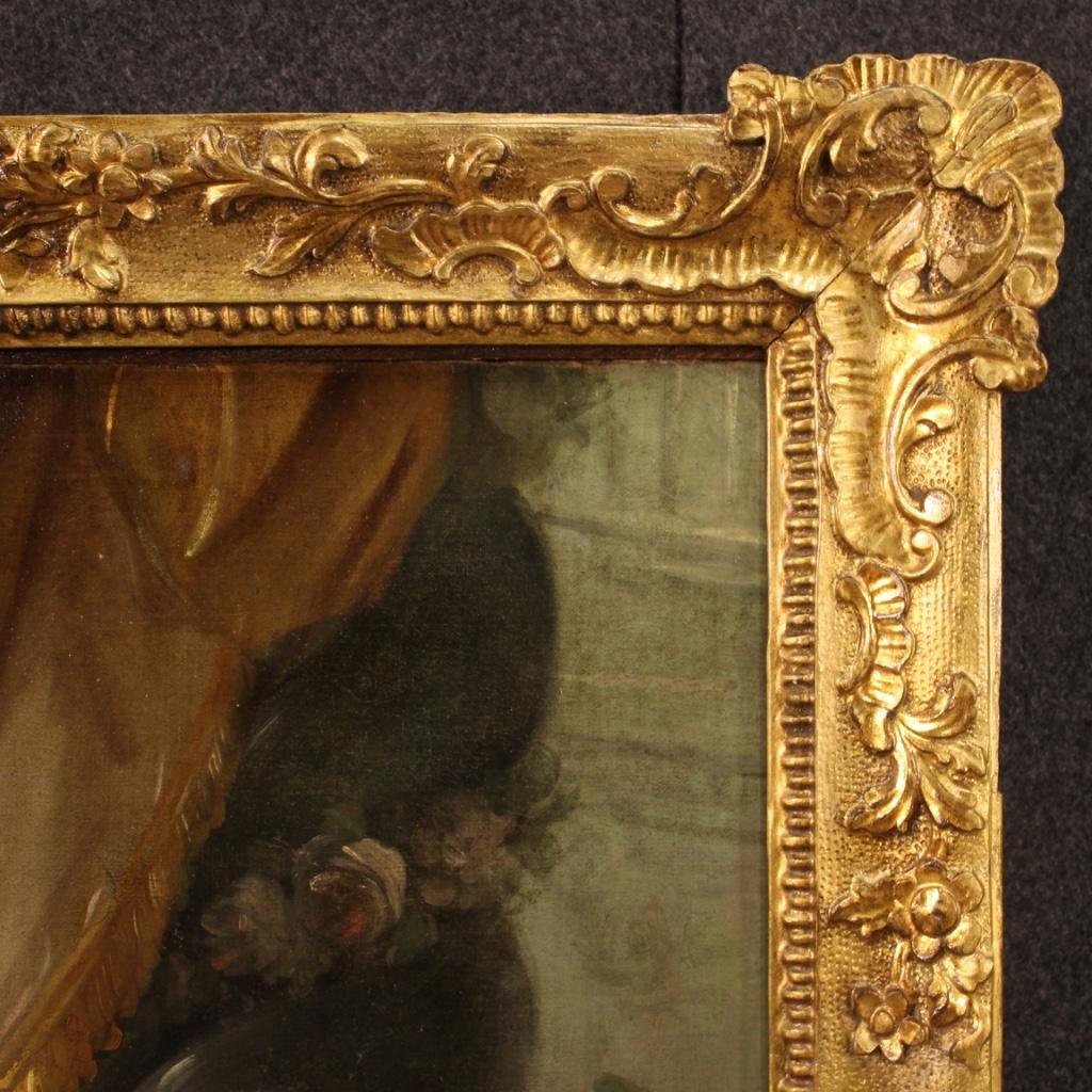 19th Century Oil On Canvas French Antique Female Nude Painting 1820 