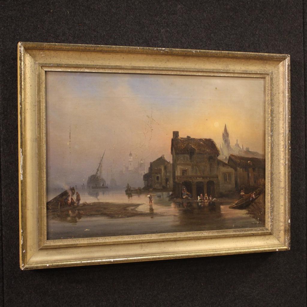 19th Century Oil on Canvas French Landscape Painting, 1870 3