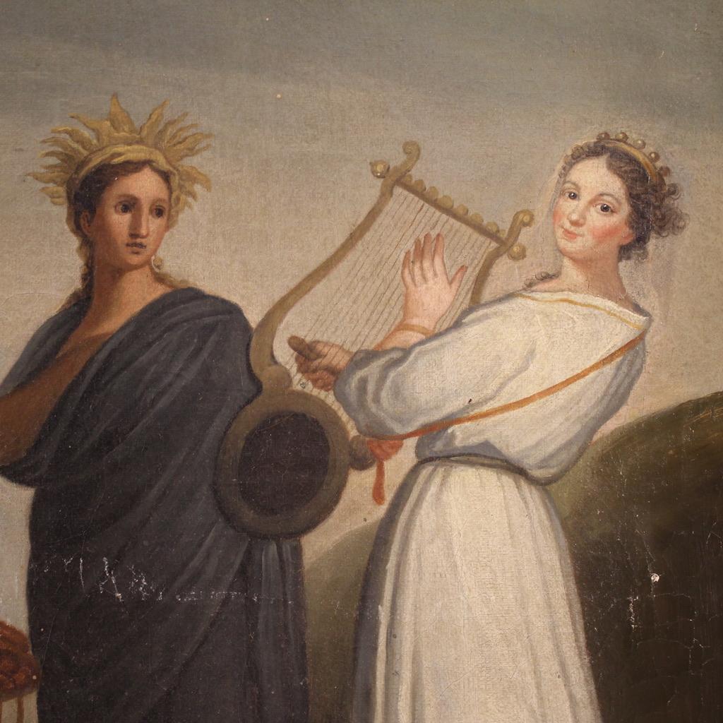 Olio su tela del XIX secolo Pittura mitologica francese Matrimonio Aldobrandini in vendita 4