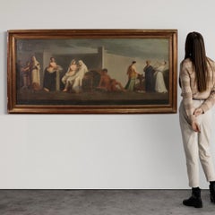 19th Century Oil on Canvas French Mythological Painting Aldobrandini Wedding