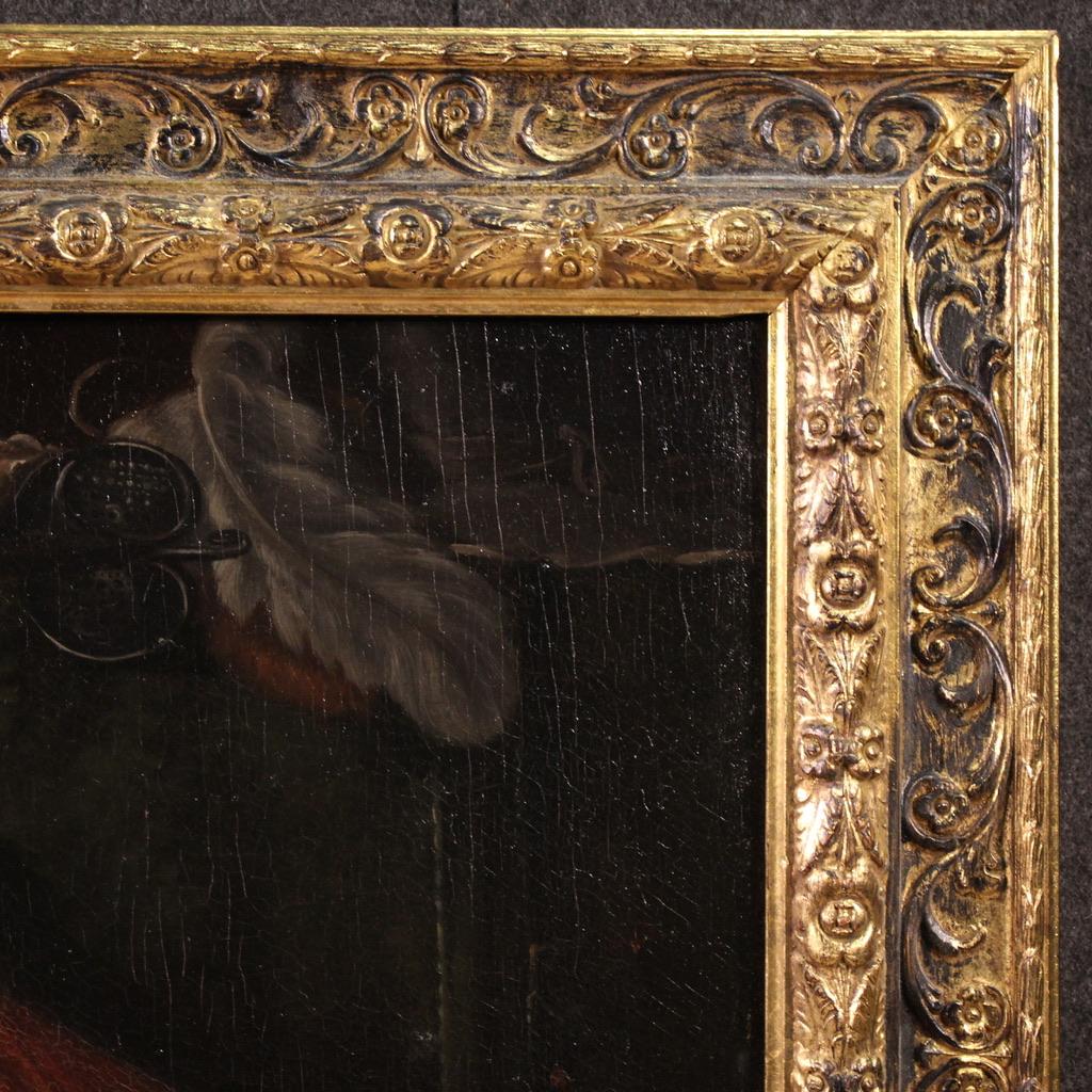 siglo XIX Óleo sobre Lienzo Pintura Francesa Interior Con Perros Mascotas, 1840 en venta 1