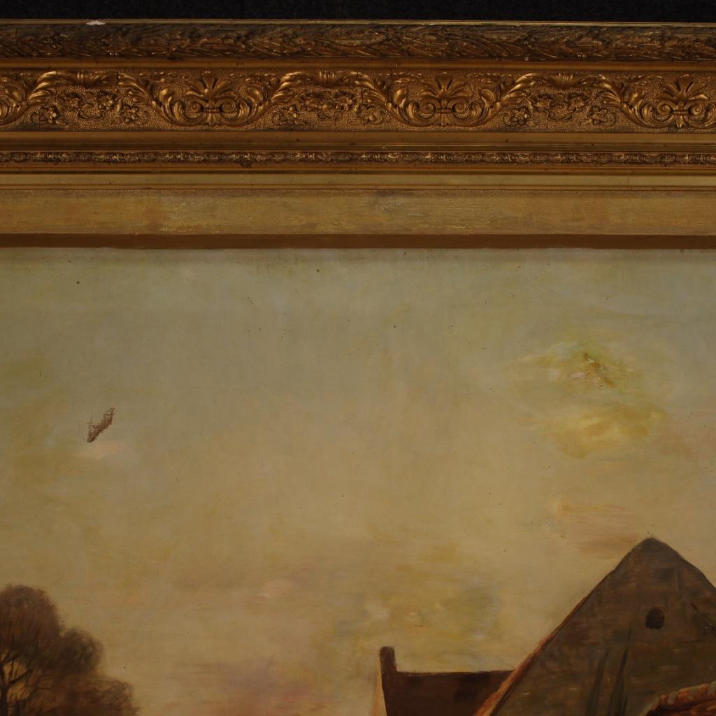 Peinture à l'huile sur toile française du 19ème siècle représentant un paysage, signée et datée, 1899 en vente 4