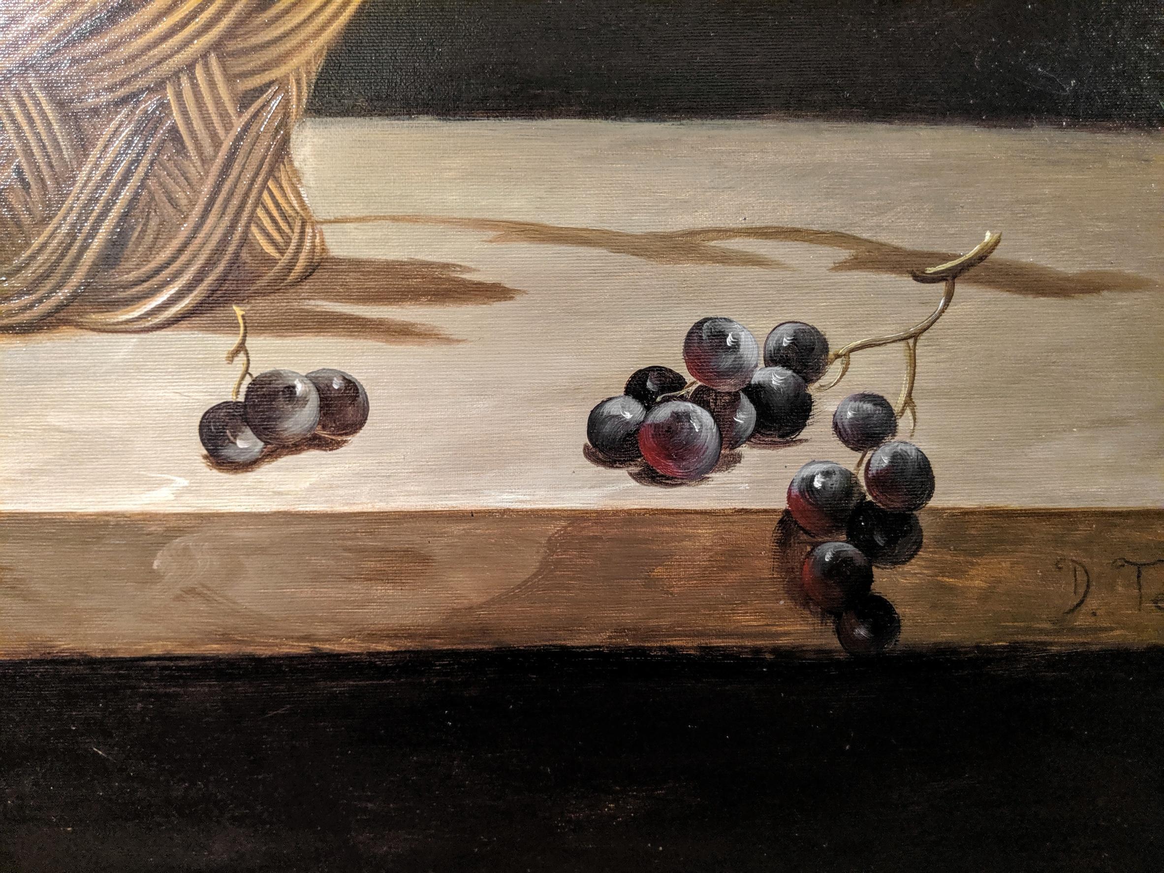 Néerlandais Huile sur toile du XIXe siècle:: Nature morte de fruits:: d'après David Teniers le Jeune en vente