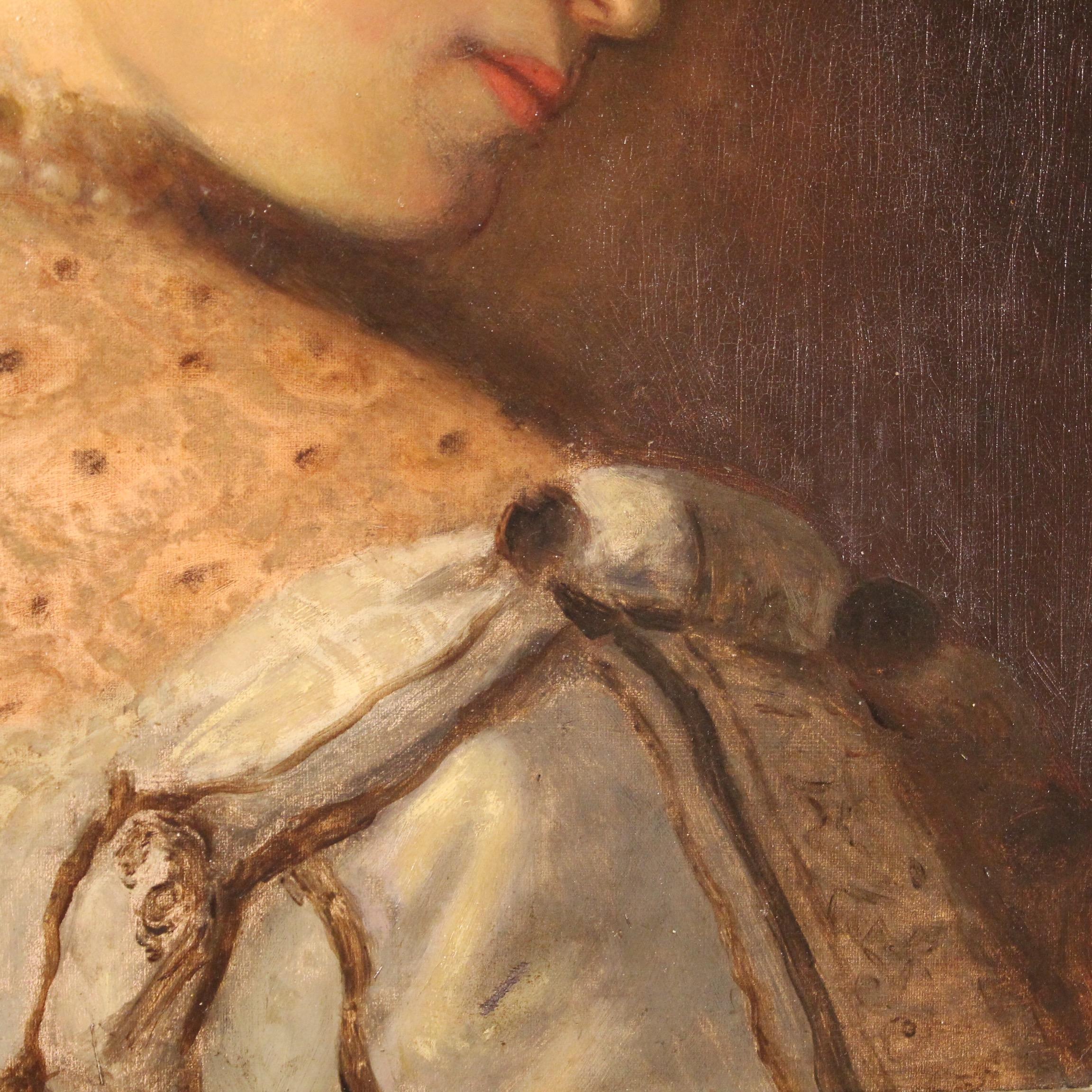 19th Century Oil on Canvas German Portrait Painting, 1870 2