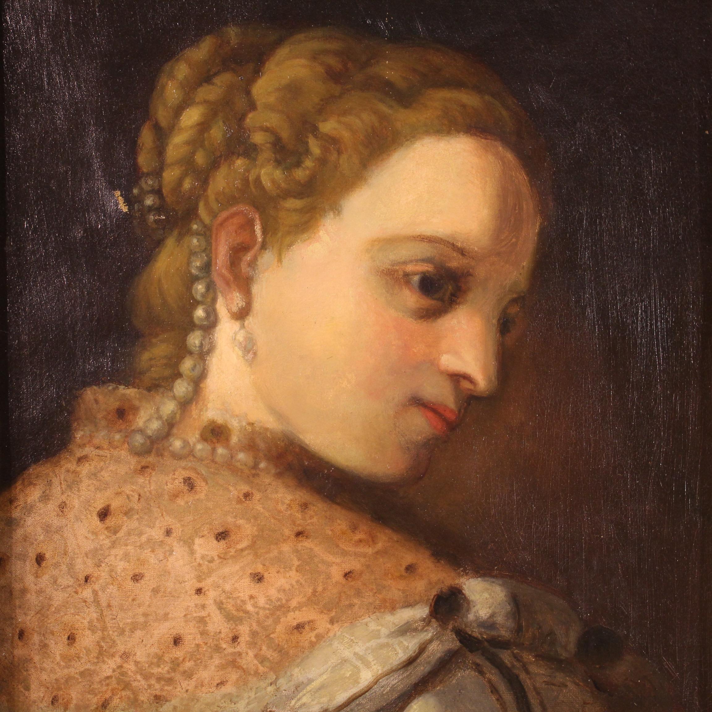 19th Century Oil on Canvas German Portrait Painting, 1870 5