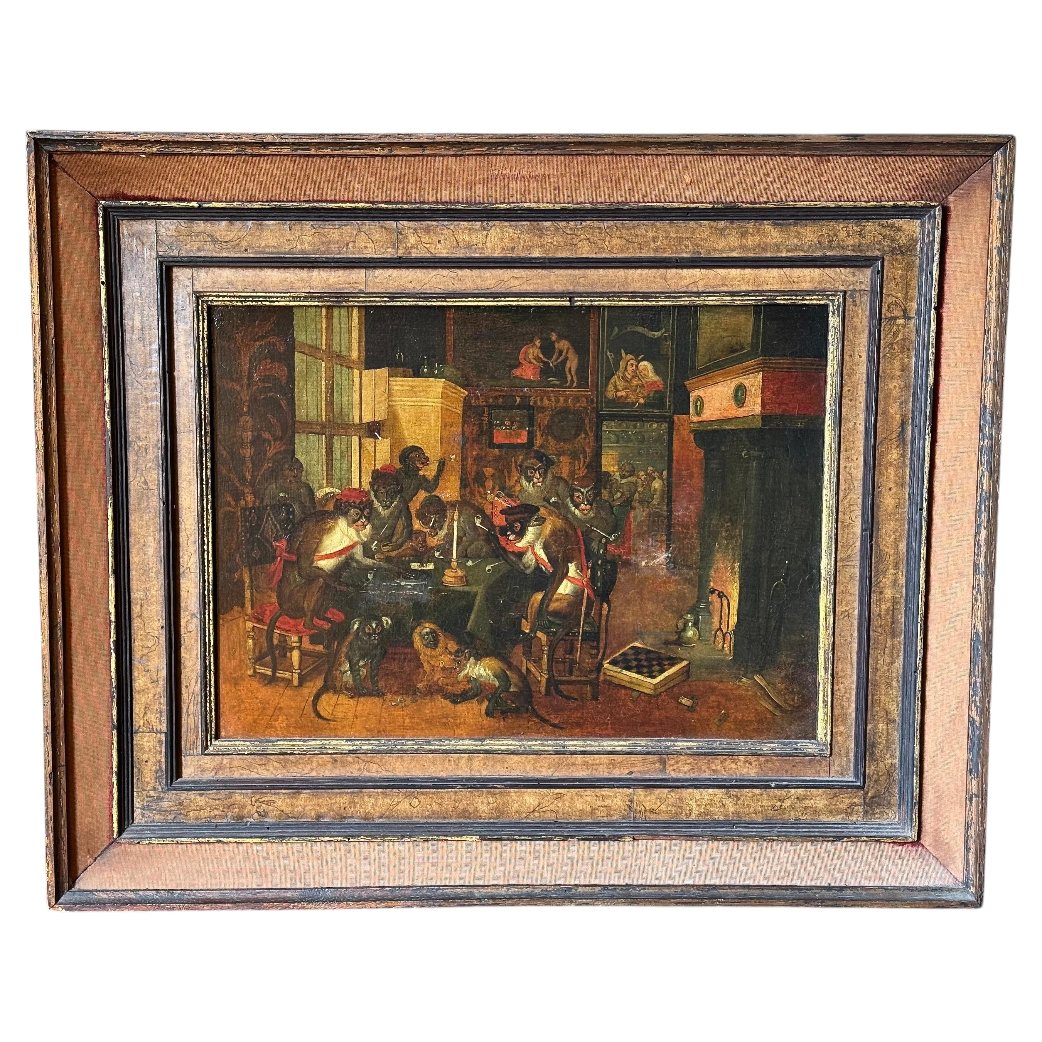 19th Century Oil On Canvas In The Manner Of Zacharias Noterman