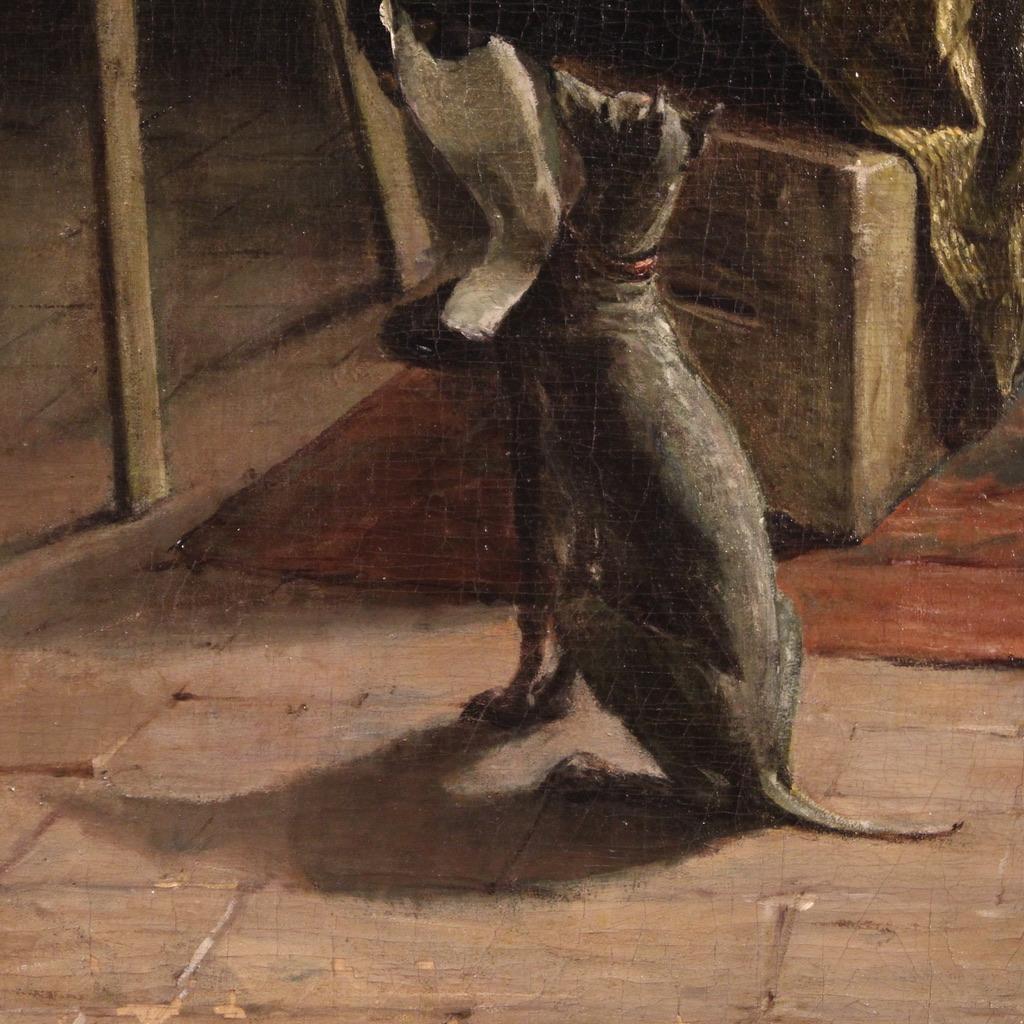 19. Jahrhundert Öl auf Leinwand Italienisch G. Bottero Signiert Gemälde, 1890 im Angebot 2