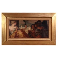 19th-Century Oil on Canvas Italian Genre Scene Painting, Signed P. Massani, 1880