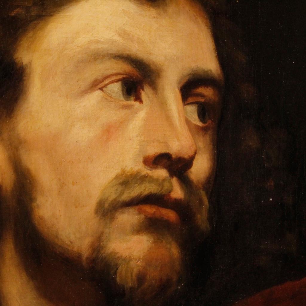 19th Century Oil on Canvas Italian Portrait Painting, 1880 4