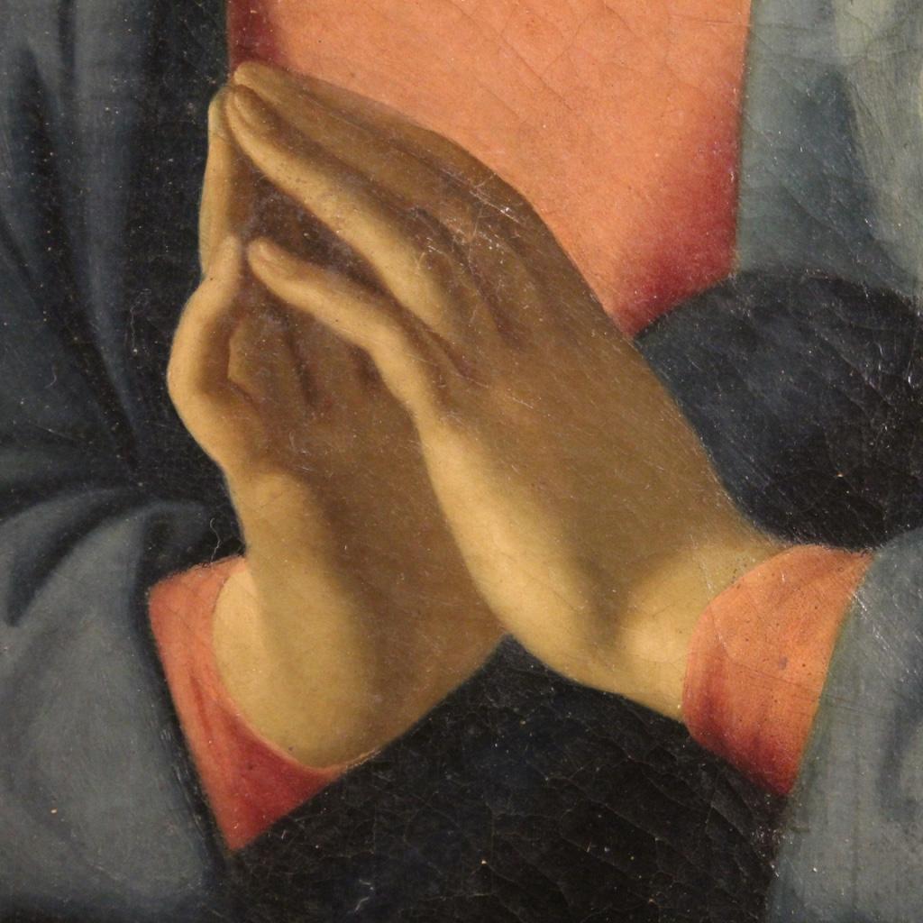 19th Century Oil on Canvas Italian Religious Painting Madonna, 1850 2