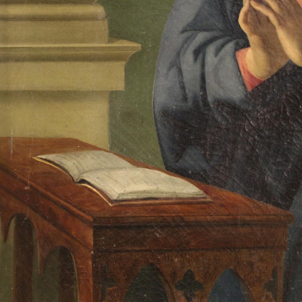 19th Century Oil on Canvas Italian Religious Painting Madonna, 1850 3