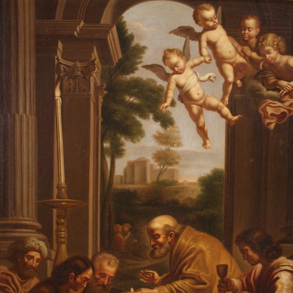 19th Century Oil on Canvas Italian Religious Painting Saint Jerome, 1830 8