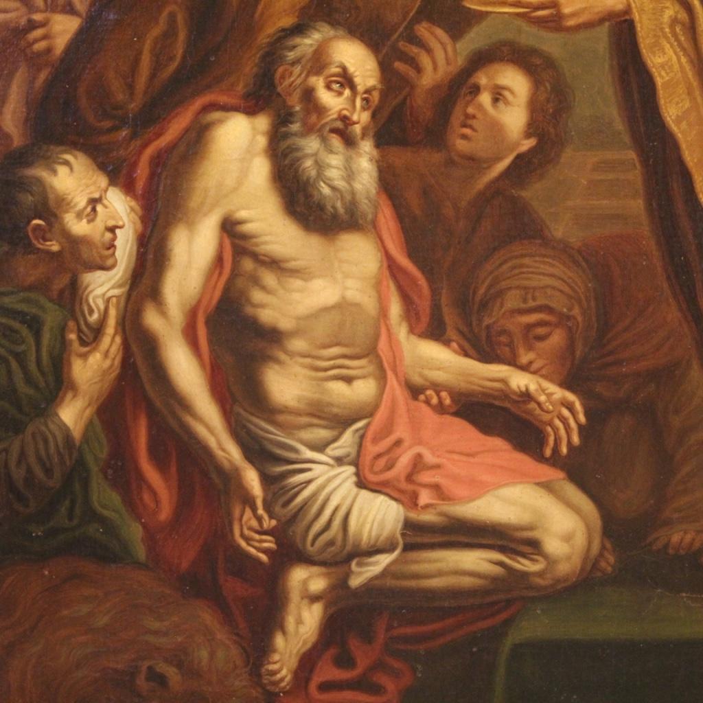 19th Century Oil on Canvas Italian Religious Painting Saint Jerome, 1830 3