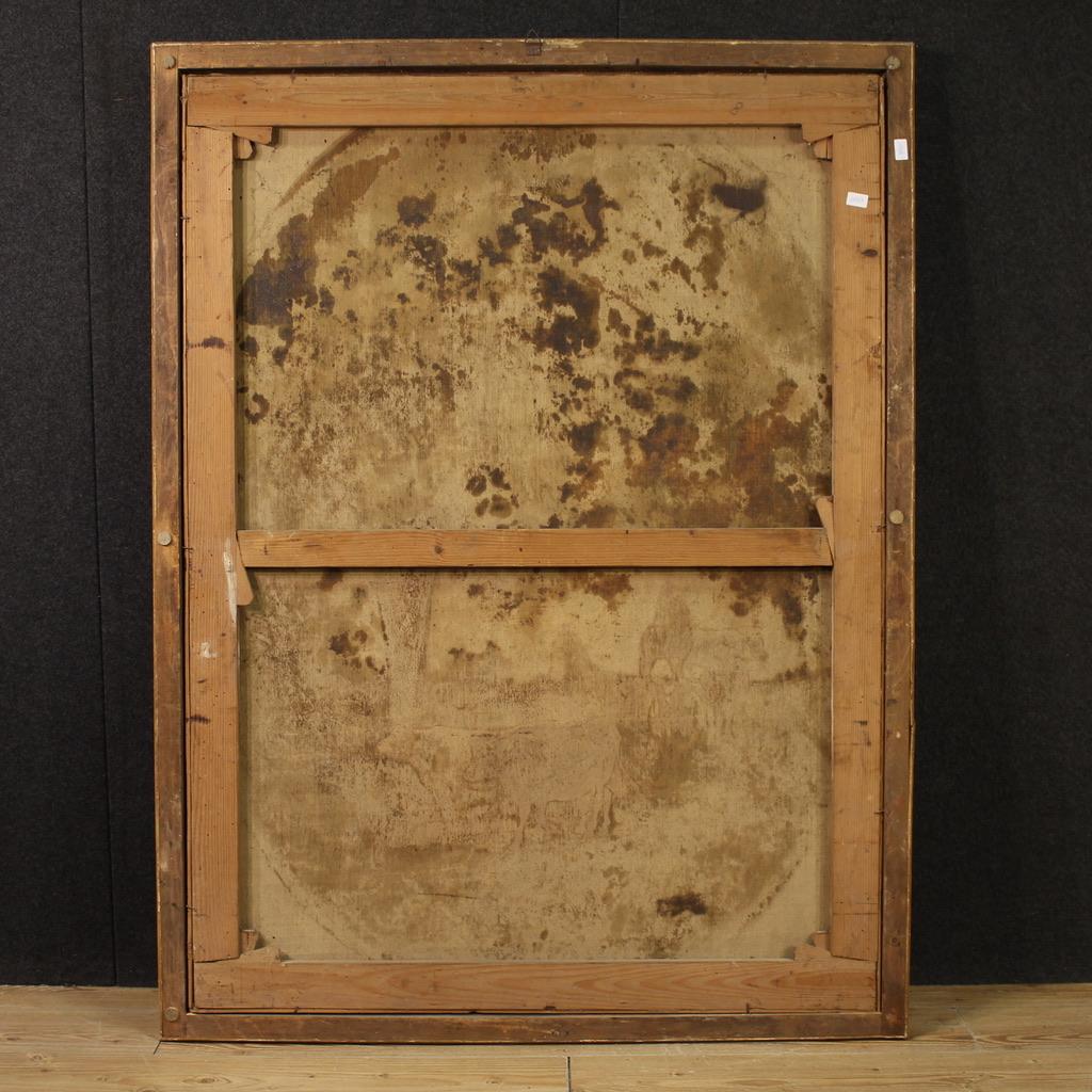 huile sur toile du XIXe siècle Peinture de paysage italienne signée et datée, 1881 en vente 3