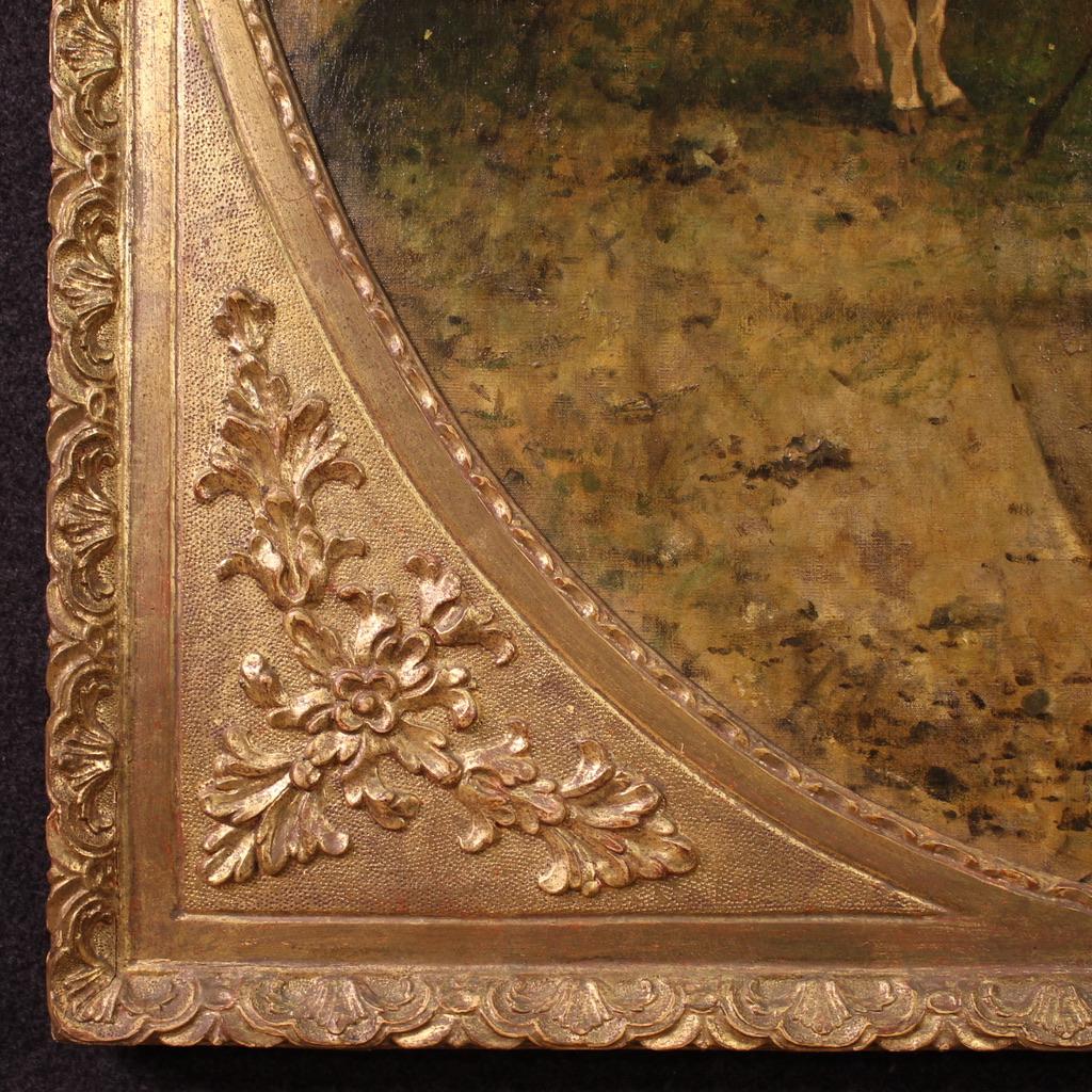 huile sur toile du XIXe siècle Peinture de paysage italienne signée et datée, 1881 en vente 4