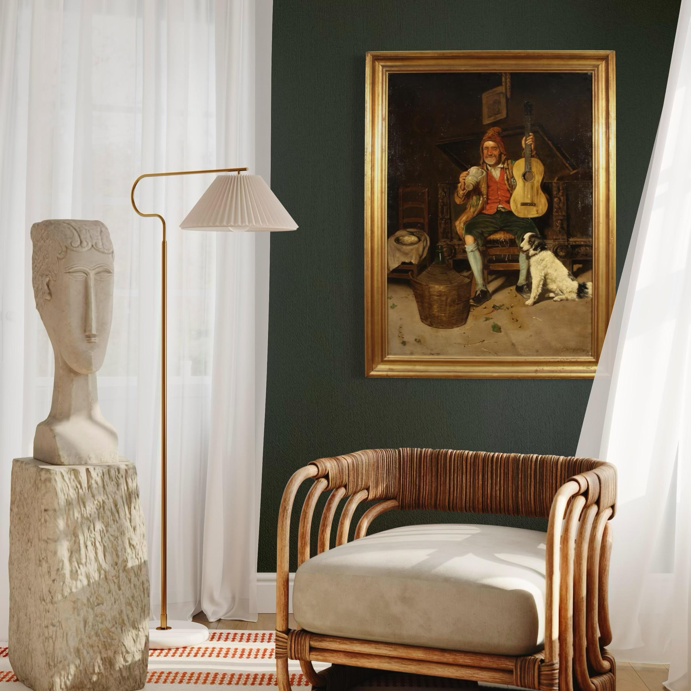 19. Jahrhundert Öl auf Leinwand Italienisch signiert Gemälde Genre-Szene, 1820 im Angebot 8