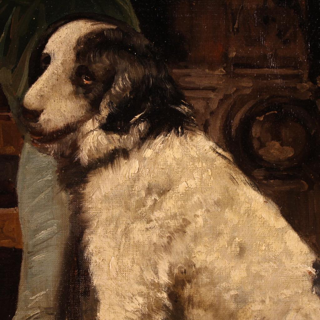 19. Jahrhundert Öl auf Leinwand Italienisch signiert Gemälde Genre-Szene, 1820 im Angebot 10