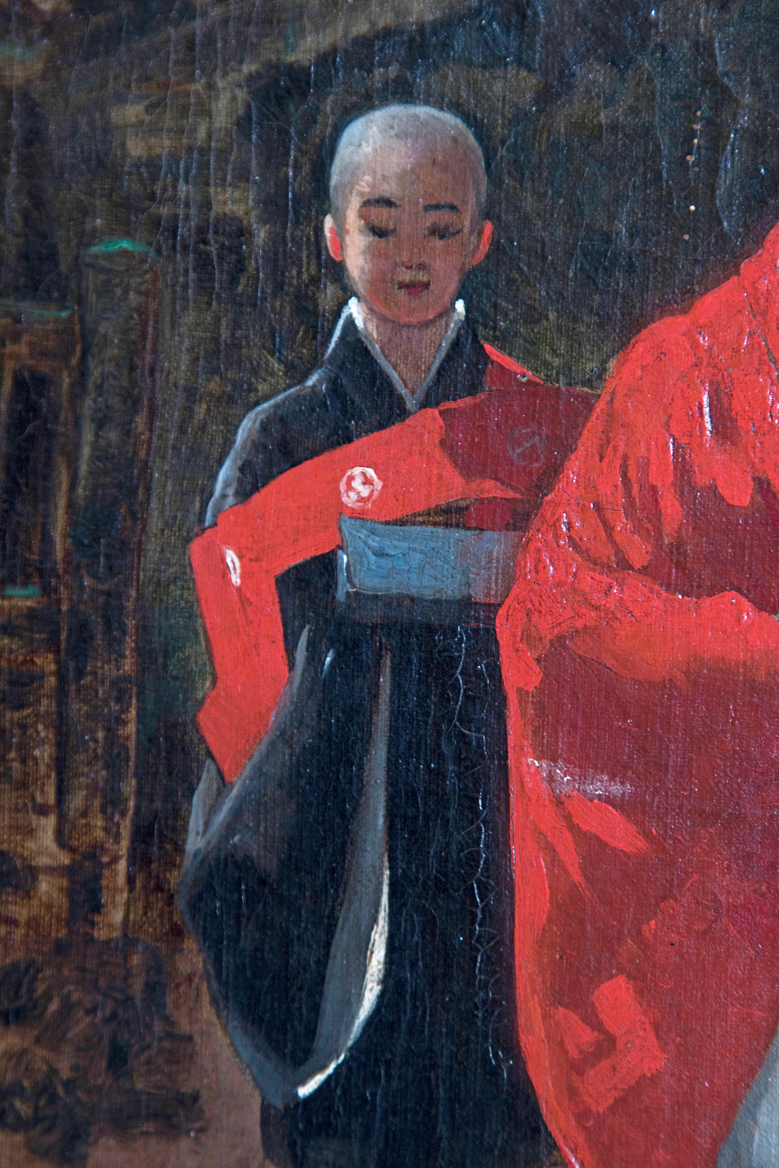 Japanese Monks in a Landscape by Francis Neydhart (Austrian, 1860-1948) 6