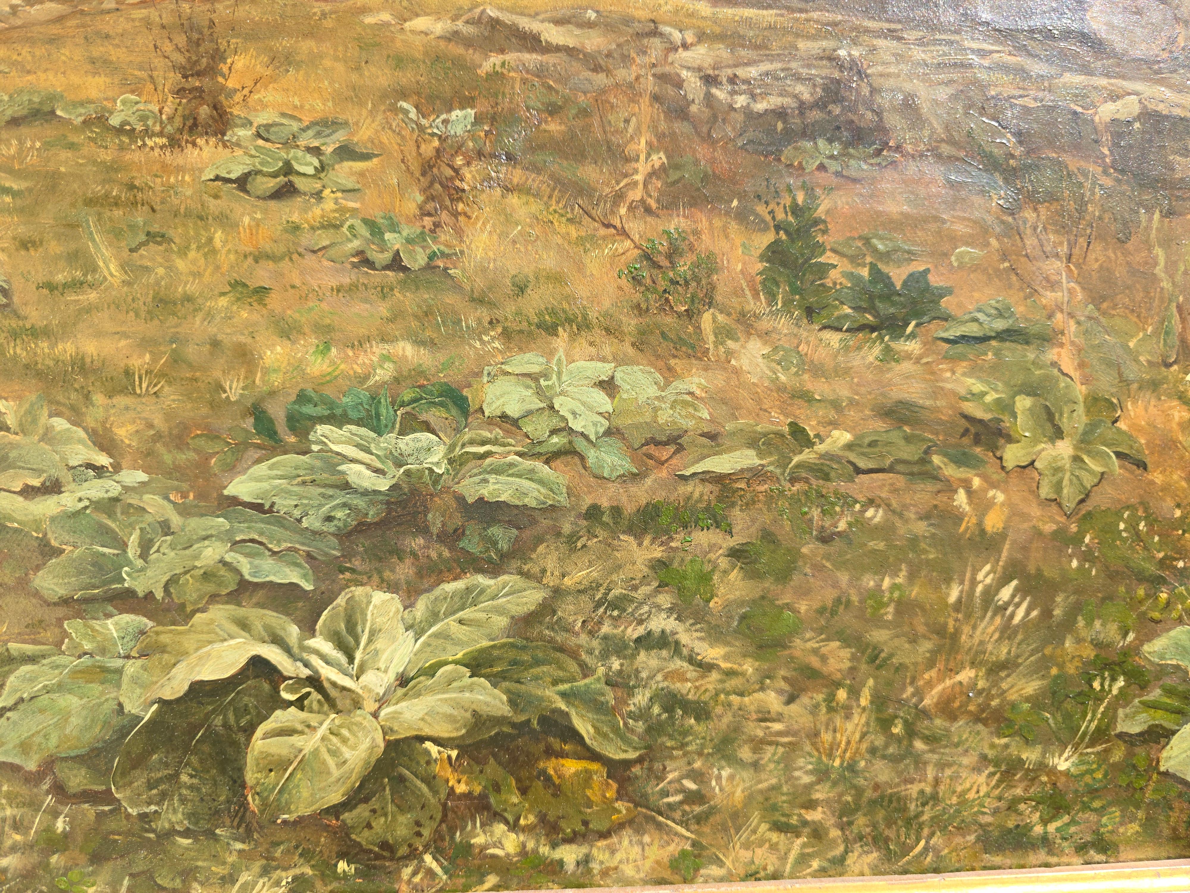 19. Jahrhundert Öl auf Leinwand Landschaft im Angebot 6