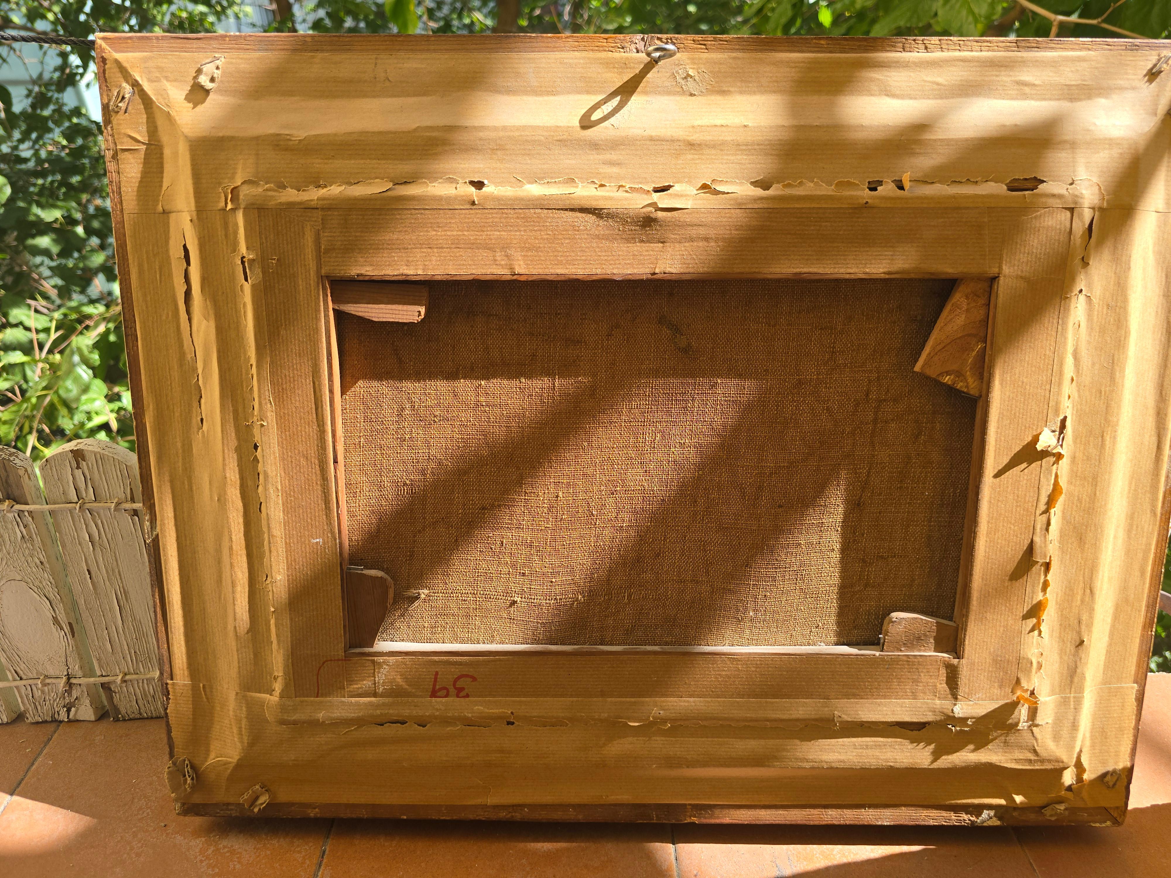 19. Jahrhundert Öl auf Leinwand Landschaft im Angebot 7