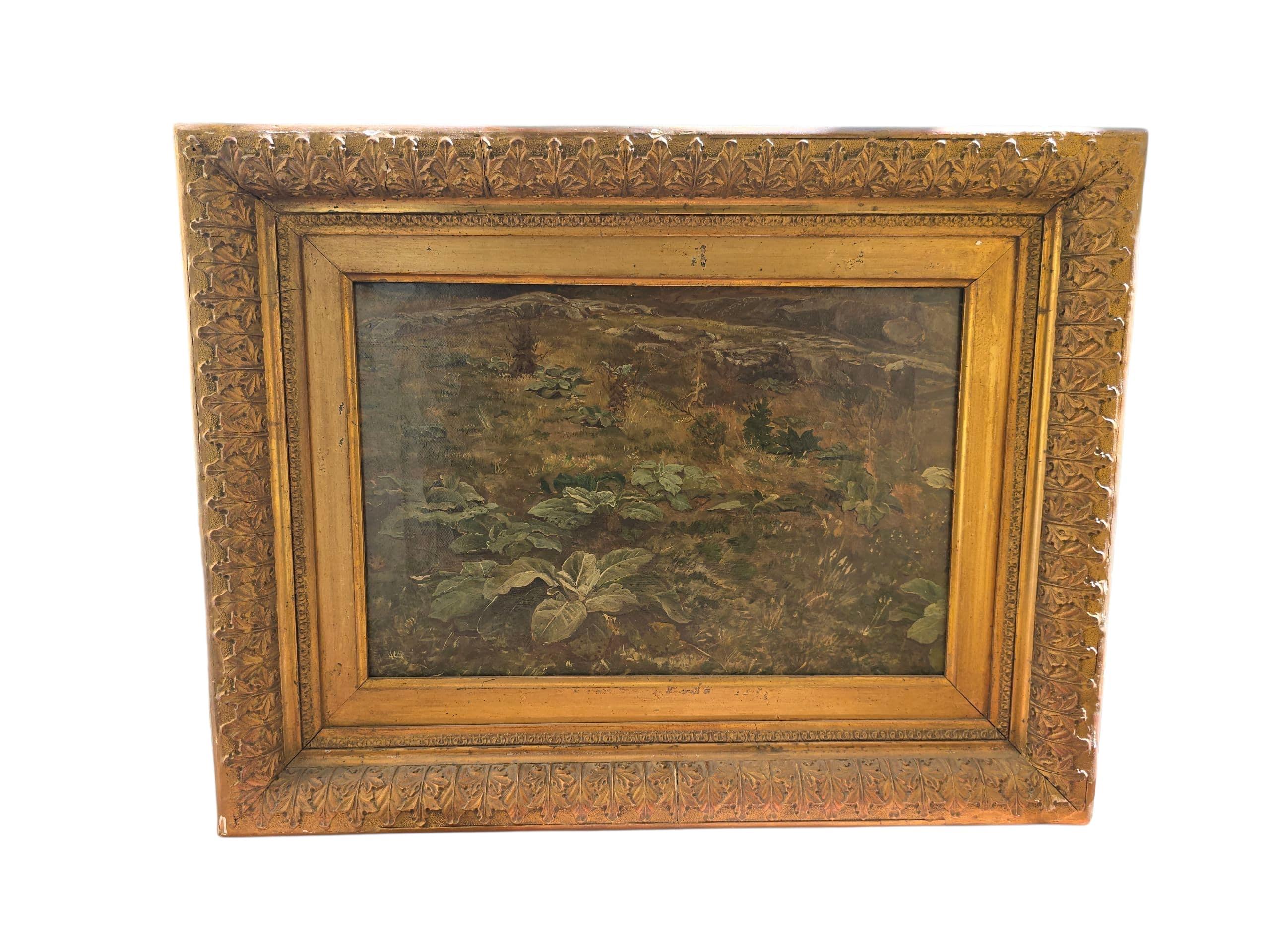 19. Jahrhundert Öl auf Leinwand Landschaft im Zustand „Gut“ im Angebot in Madrid, ES