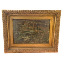 Paysage à l'huile sur toile du 19e siècle