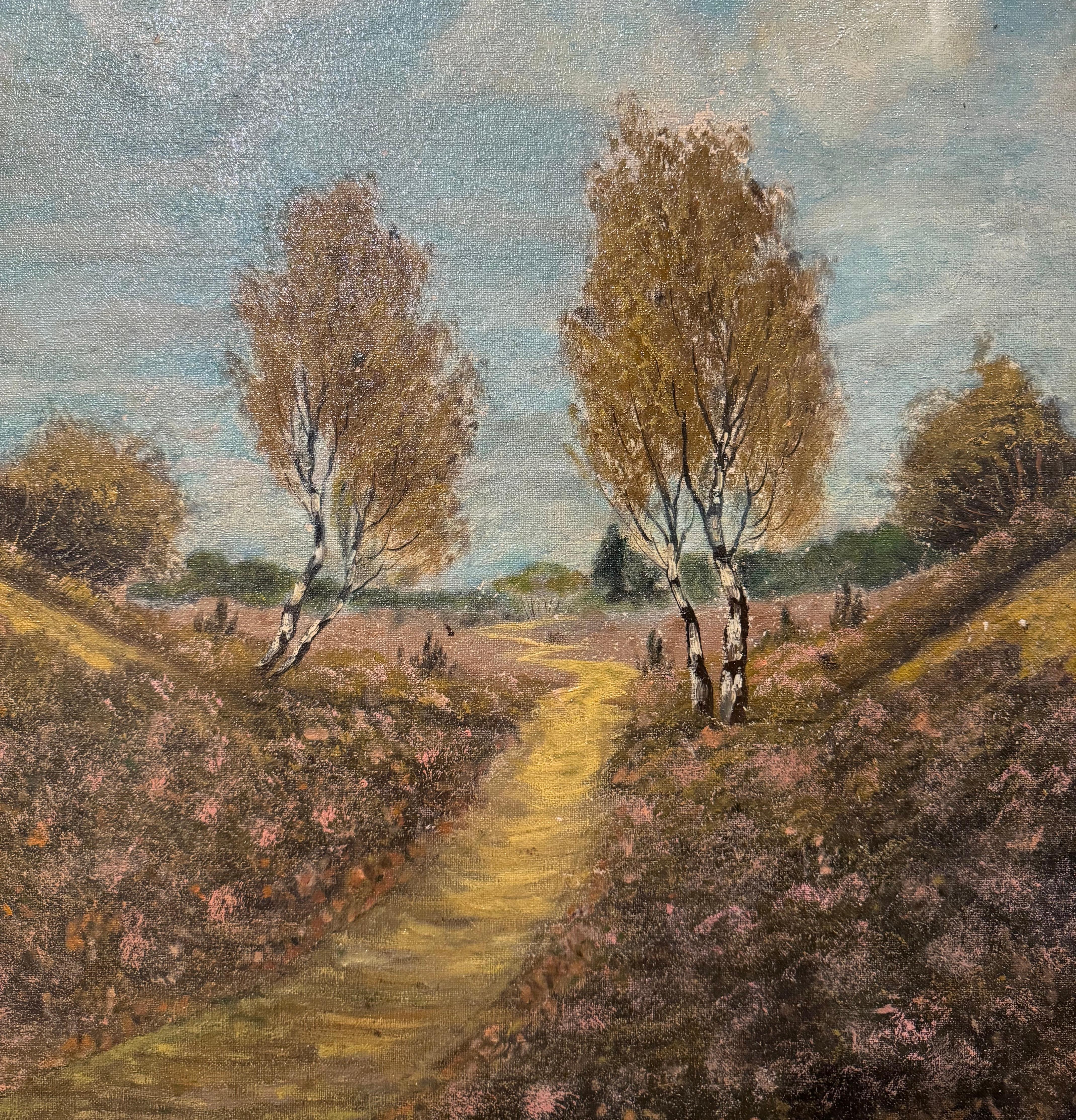 Pintura al óleo sobre lienzo del siglo XIX Paisaje en marco dorado Firmado J. Wytsman en Excelente Estado en Dallas, TX