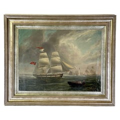 19th Century Oil on Canvas Maritime Painting