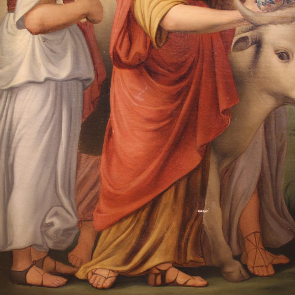 huile sur toile du XIXe siècle Peinture italienne mythologique Le viol d'Europe, 1820 en vente 5