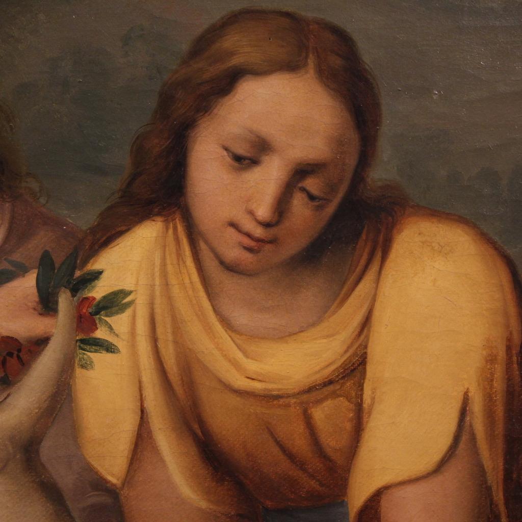 huile sur toile du XIXe siècle Peinture italienne mythologique Le viol d'Europe, 1820 en vente 7