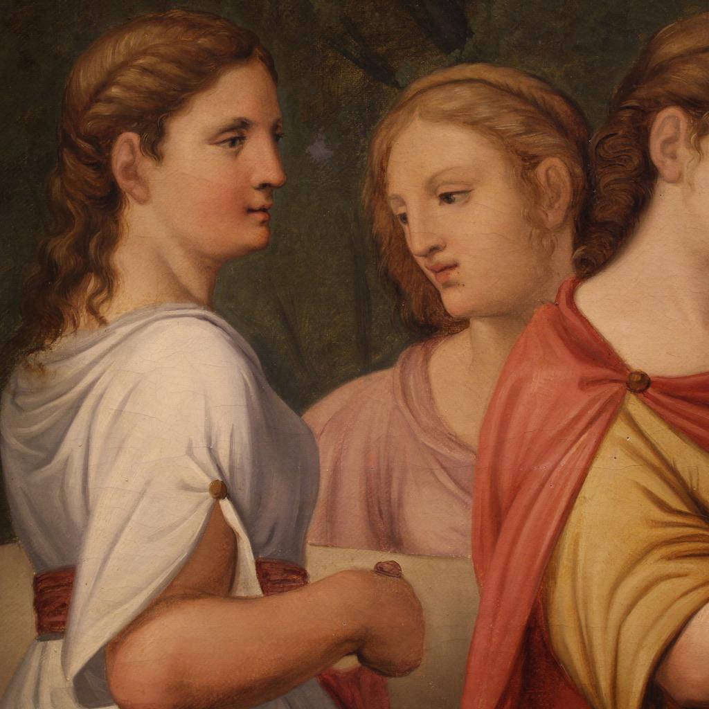 huile sur toile du XIXe siècle Peinture italienne mythologique Le viol d'Europe, 1820 en vente 2