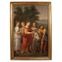 siglo XIX Óleo sobre lienzo Pintura mitológica italiana El rapto de Europa, 1820