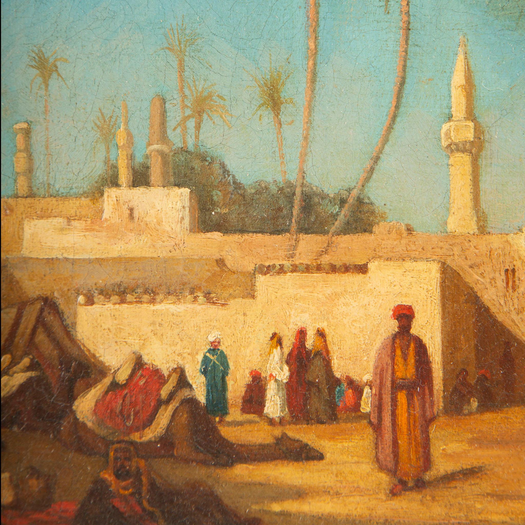19th Century Oil on Canvas of a Seaside Signed E. Billet For Sale 1
