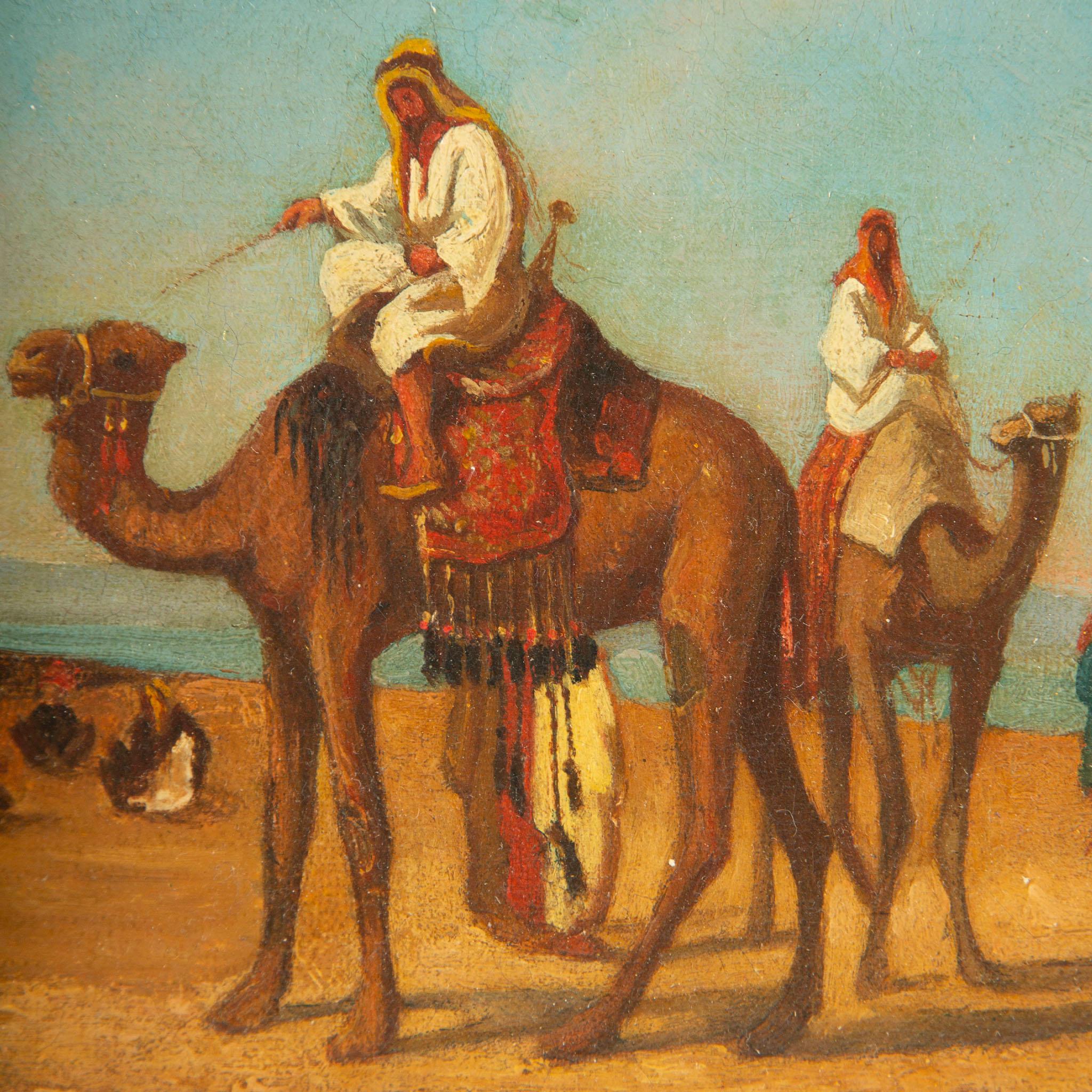 19th Century Oil on Canvas of a Seaside Signed E. Billet For Sale 2