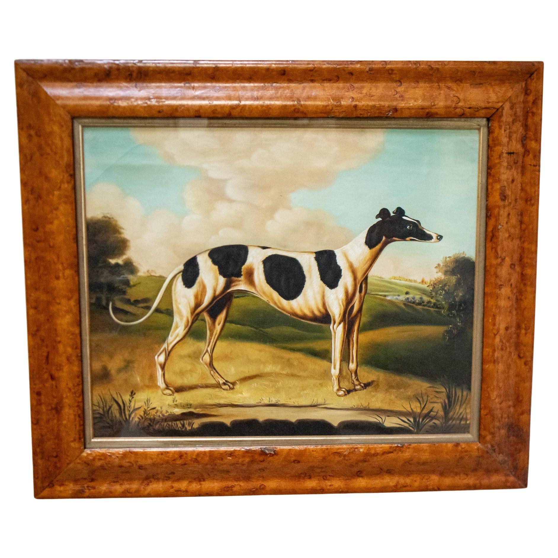 19th Century Oil on Canvas of Dog For Sale