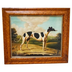 Antique 19th Century Oil on Canvas of Dog