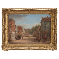 Óleo sobre lienzo del siglo XIX de Reigate, Surry