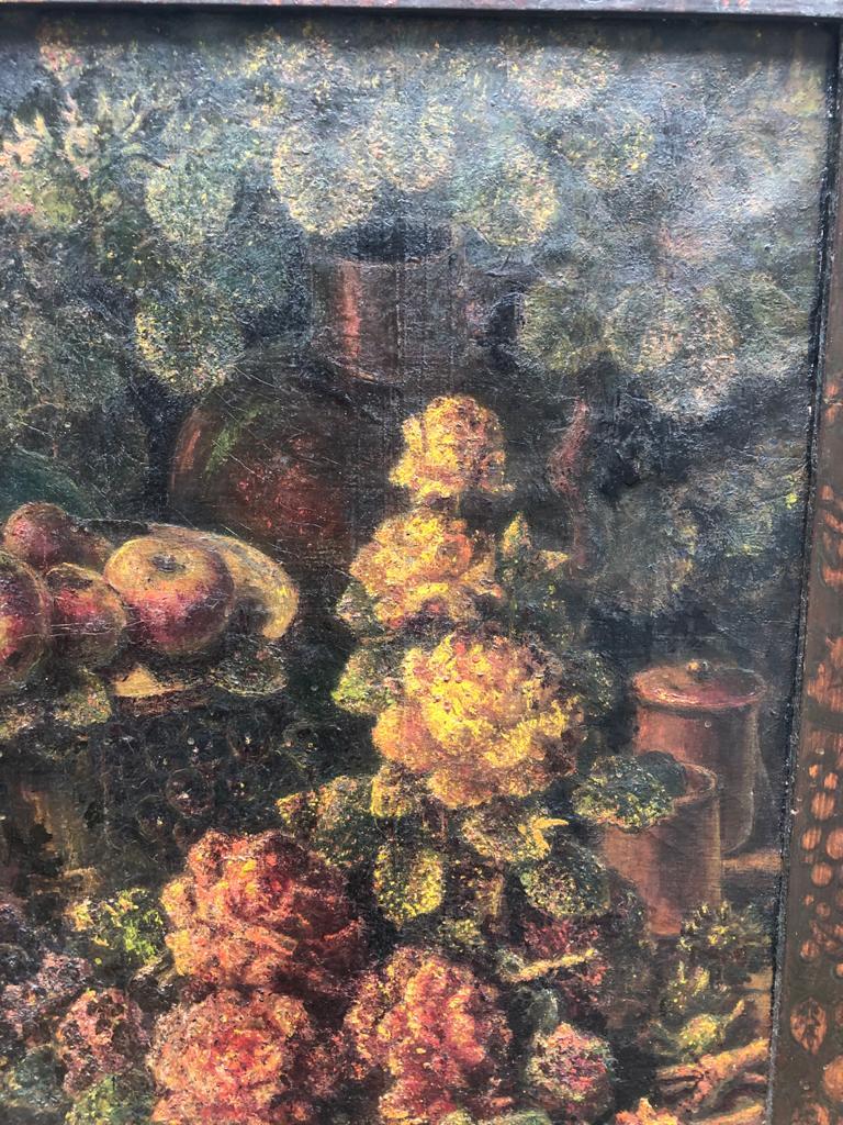 19th Century Oil on Canvas of Still Life For Sale 7