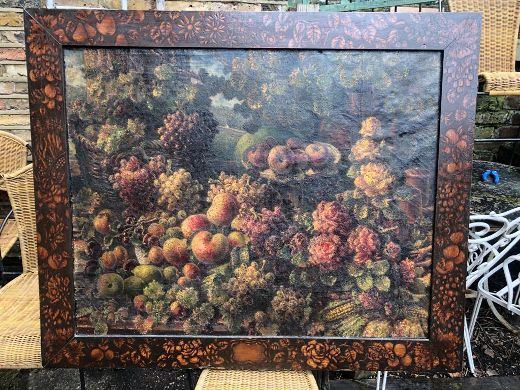 19th Century Oil on Canvas of Still Life For Sale 9