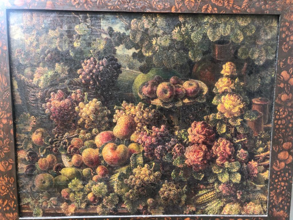19th Century Oil on Canvas of Still Life For Sale 15