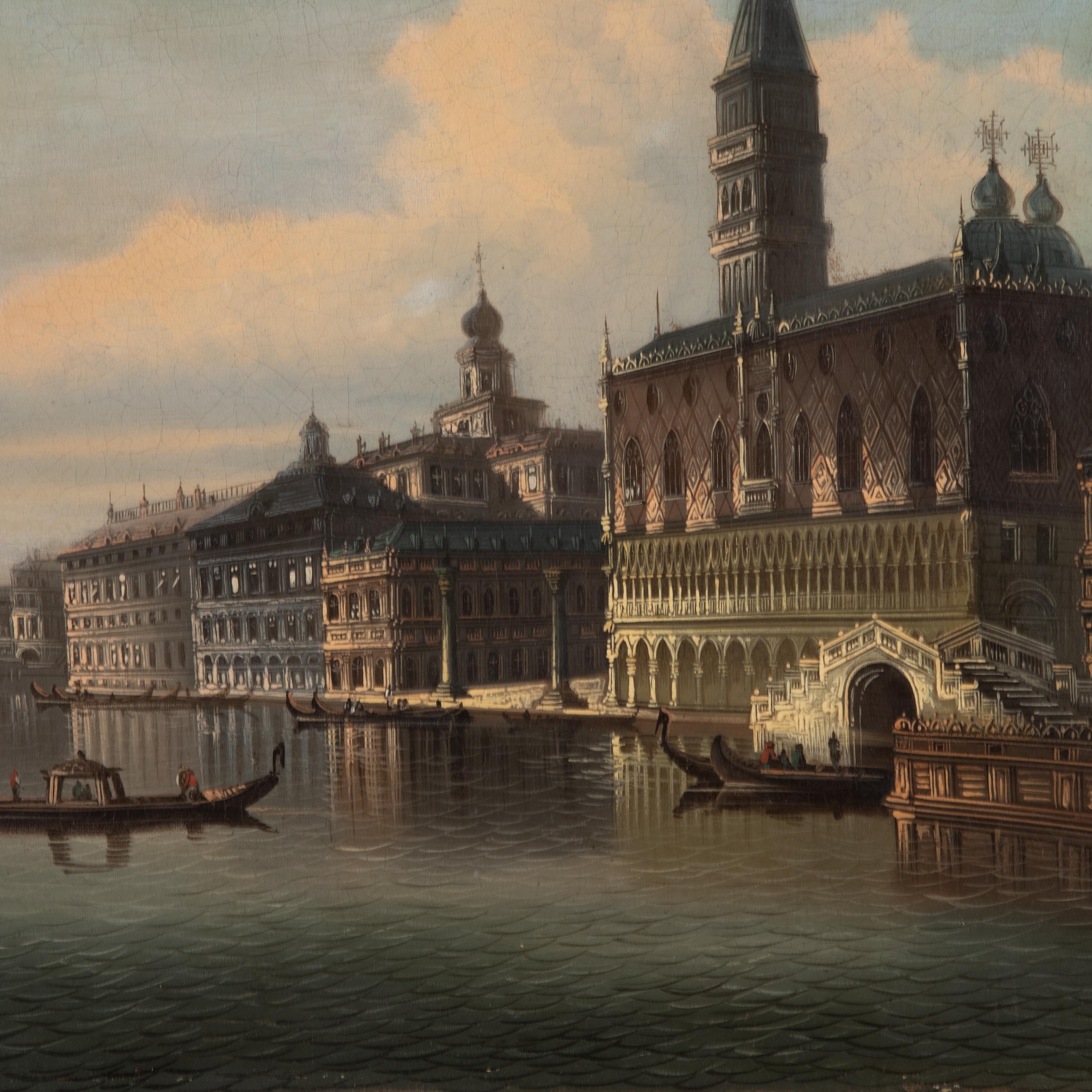 Italian 19th Century Oil on Canvas of Venice