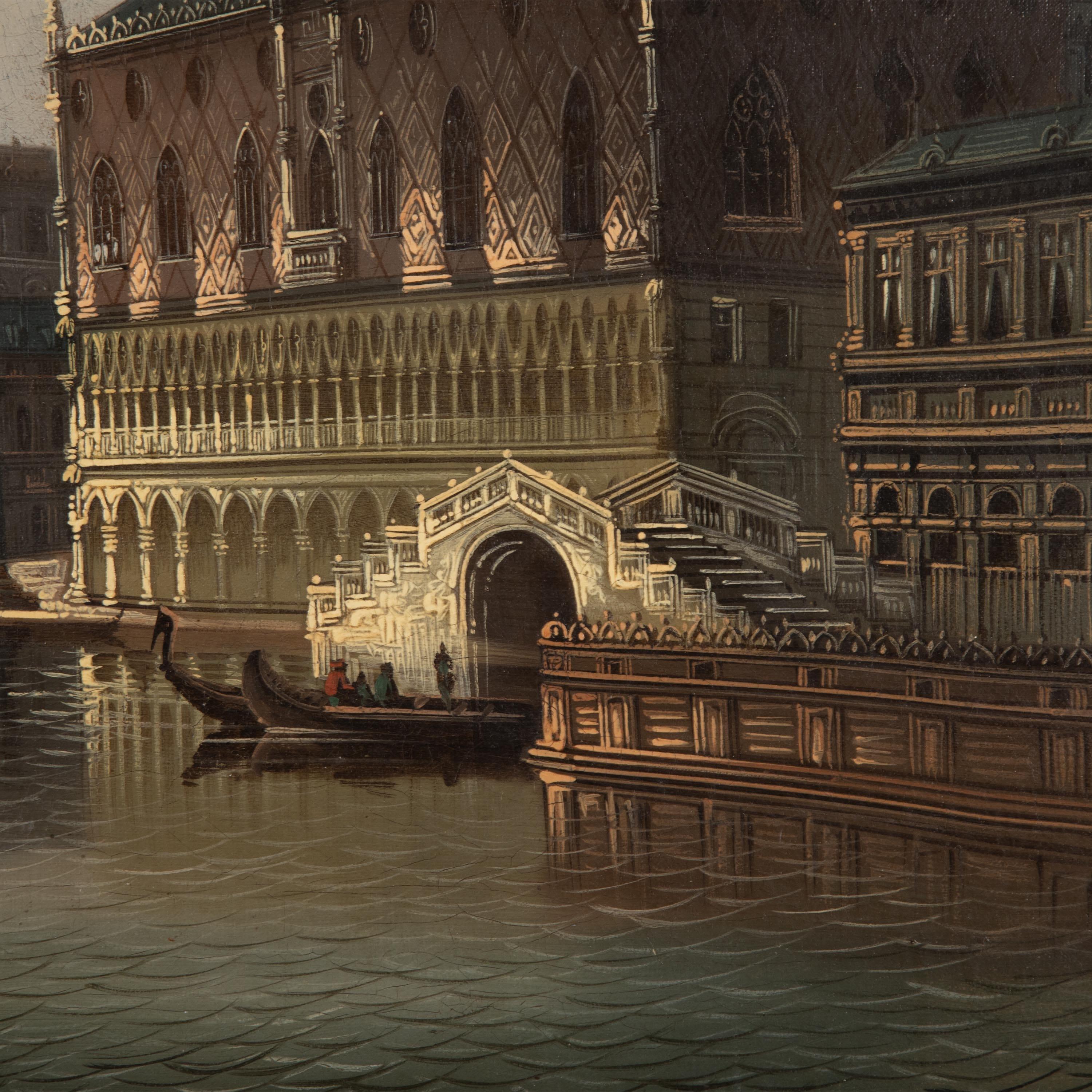 Mid-19th Century 19th Century Oil on Canvas of Venice