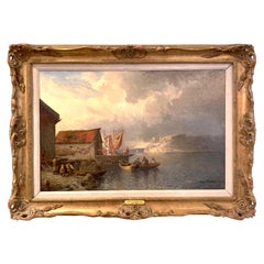 19th Century Oil on Canvas Oil Painting by Alfred Whalberg