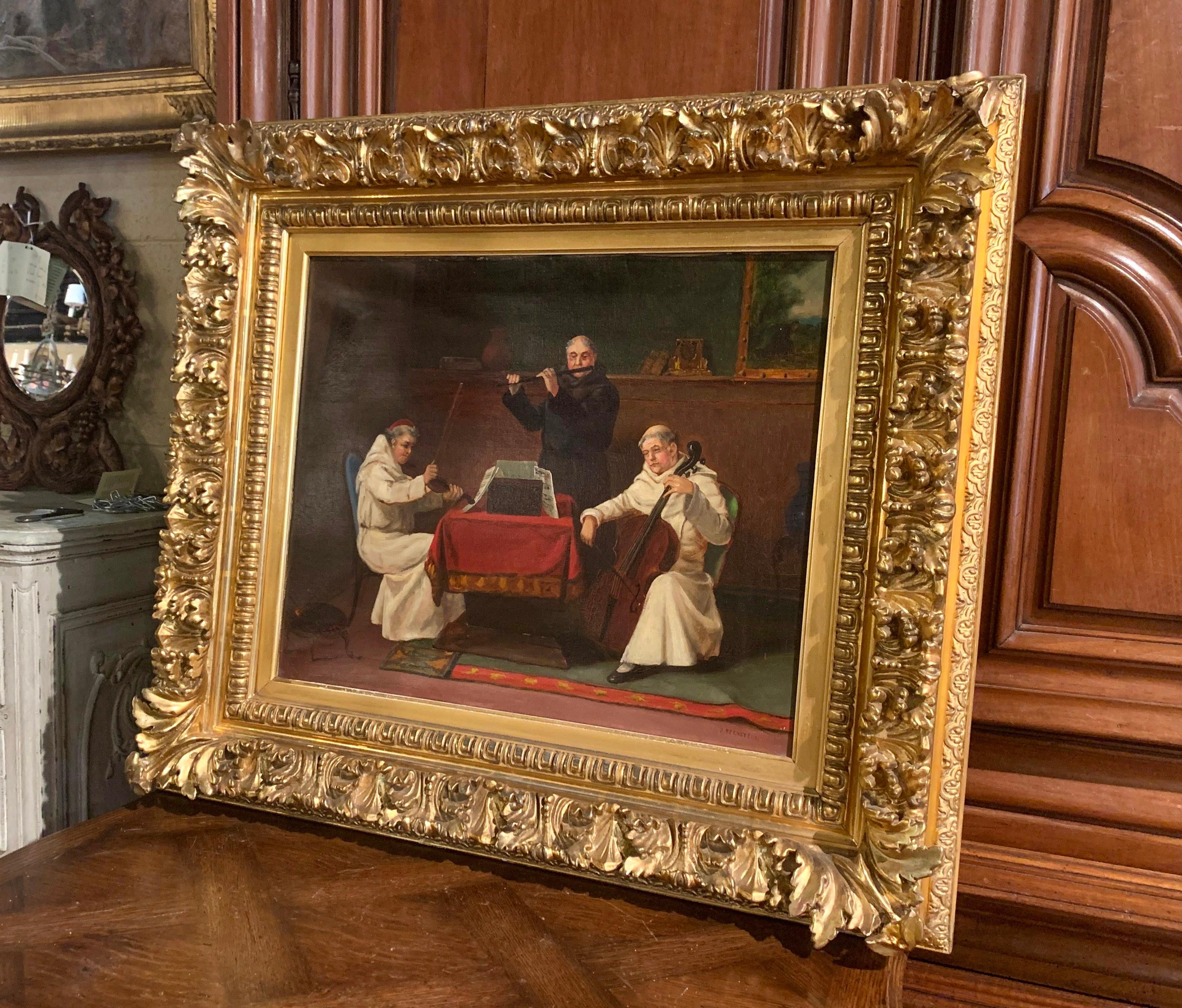 Peinture à l'huile sur toile du XIXe siècle « A Heavenly Recital » signée J. Bernstein en vente 3