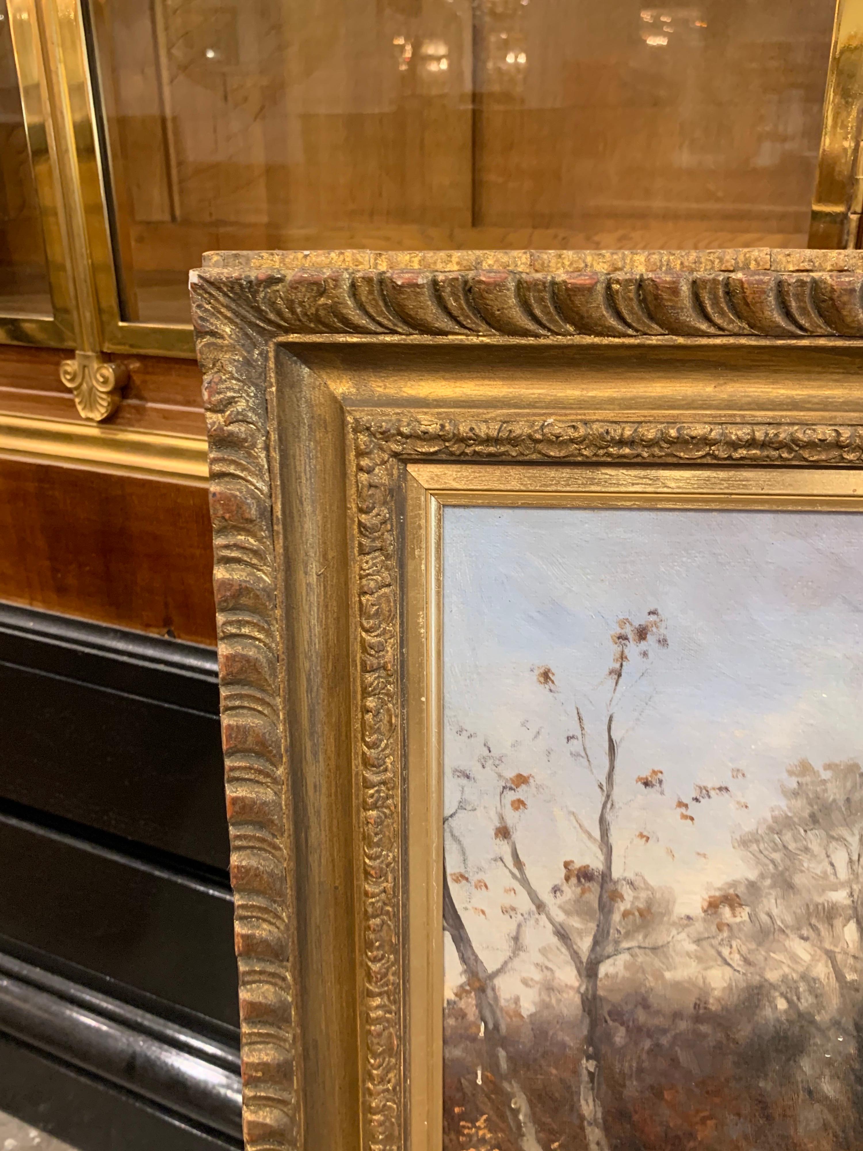 19th Century Oil on Canvas Painting by Artist Adolf Baumgartner Stoiloff In Good Condition In Dallas, TX