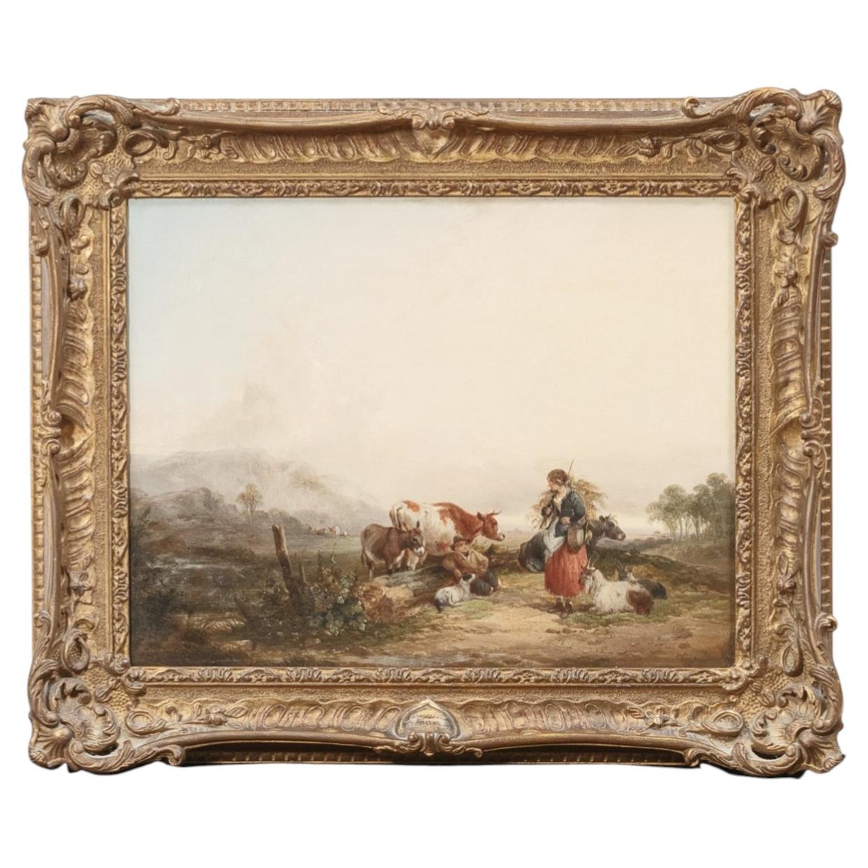 19th Century oil on canvas painting by William Shayer Sr. (1787 - 1879)