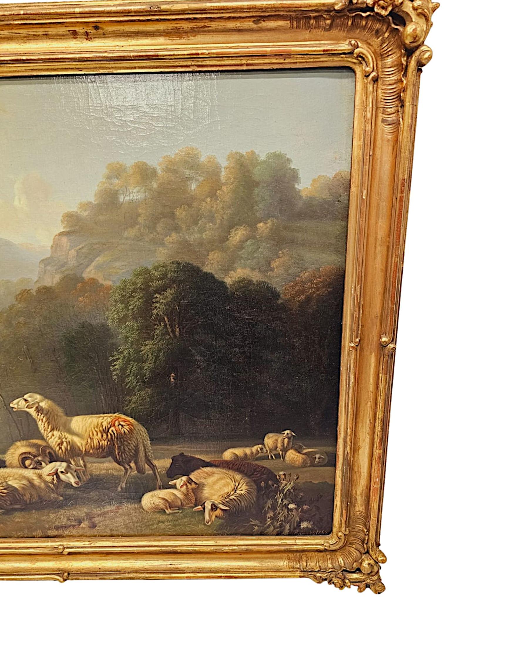 Inglese Pittura a olio su tela del XIX secolo in vendita