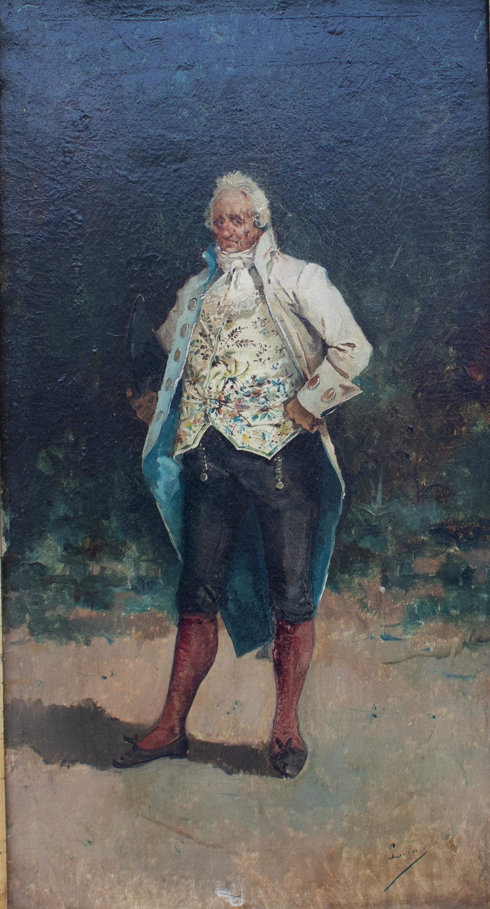 19th century oil on canvas portrait by Eugenio Lucas.

Dimensions with frame: 67 x 47.5 x 7.5cm.