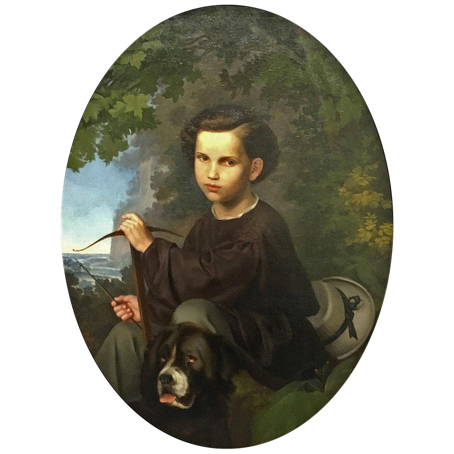 19th Century Oil on Canvas Portrait